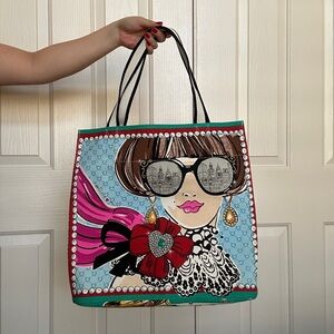 Brighton Peace, Love & Jewels Large Cavas Tote - Multicolor - NWOT